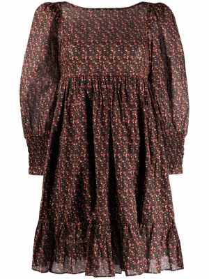 Geblümtes kleid aus baumwoll mit print Bytimo schwarz