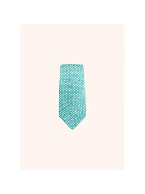 Jedwabny krawat Kiton zielony