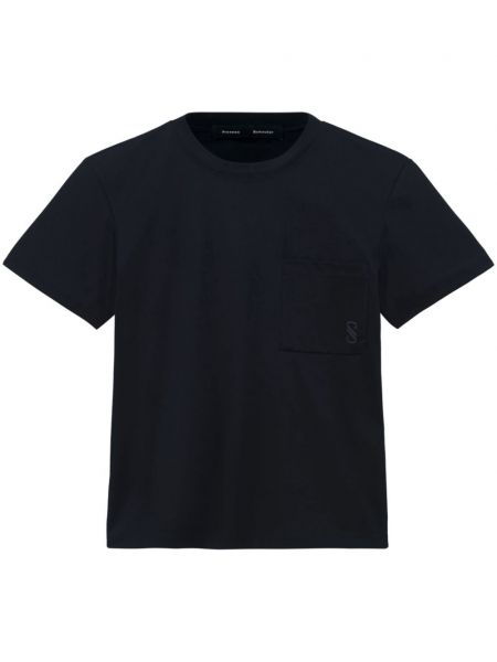 Βαμβακερή μπλούζα Proenza Schouler μαύρο