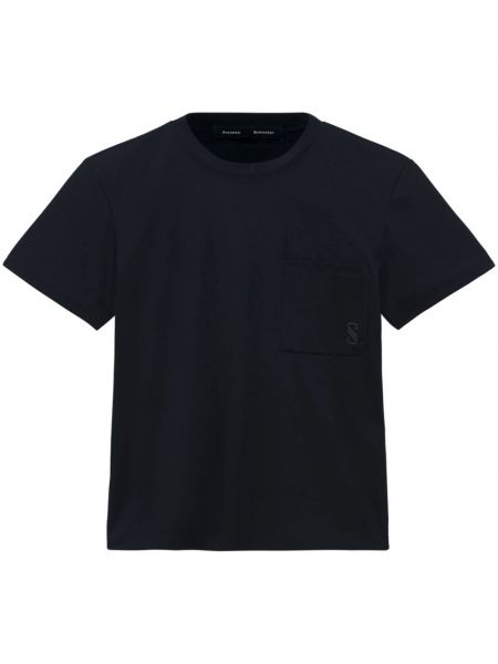 Bomuld t-shirt Proenza Schouler sort