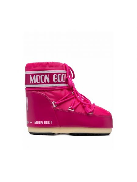 Nylonowe botki zimowe Moon Boot różowe