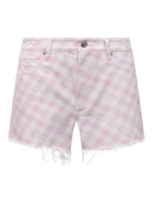 Розовые джинсовые шорты Denim X Alexander Wang