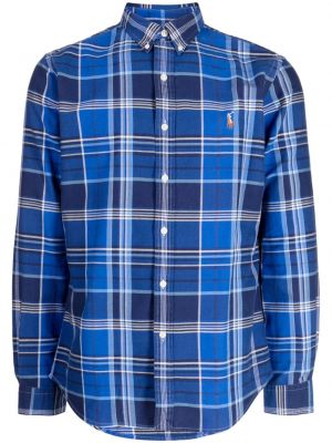 Chemise en coton à imprimé col roulé Polo Ralph Lauren bleu