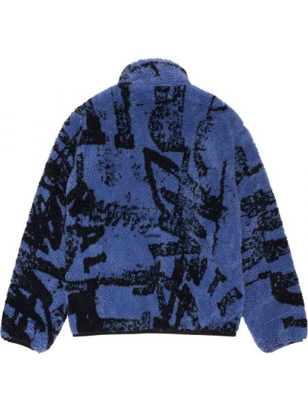 Двусторонняя куртка с принтом Stussy синяя