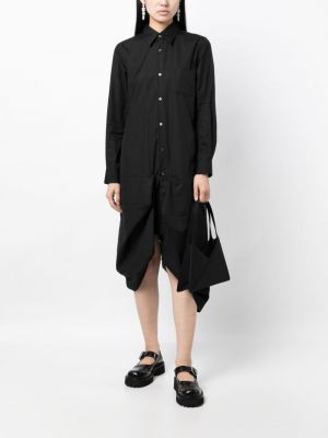 Asymetrické midi šaty Comme Des Garçons černé
