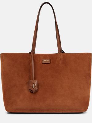 Замшевая сумка шоппер Jimmy Choo, коричневая