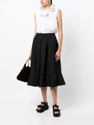 Midi sukně s oděrkami Comme Des Garçons Comme Des Garçons černé