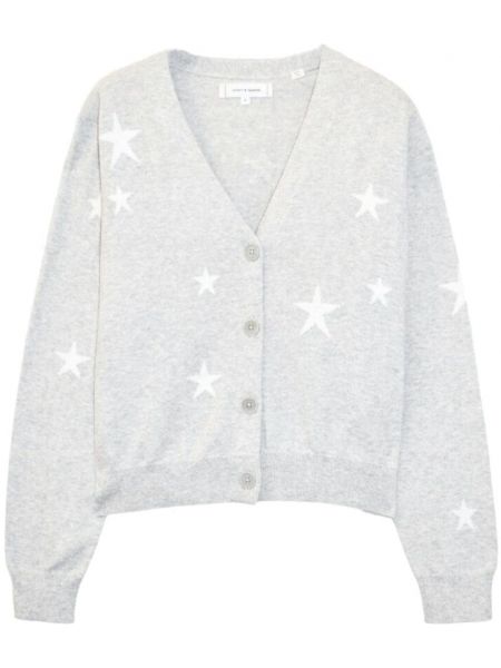 Cardigan lung de in din bumbac cu stele Chinti & Parker