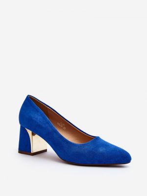 Полуотворени обувки с висок ток Kesi синьо