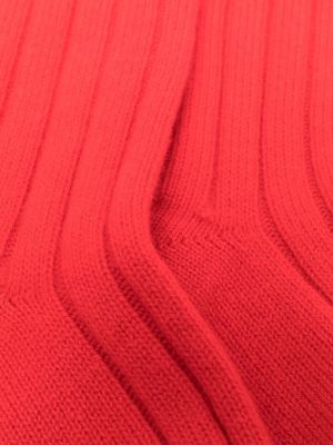 Calcetines de cachemir de punto con estampado de cachemira Bottega Veneta rojo