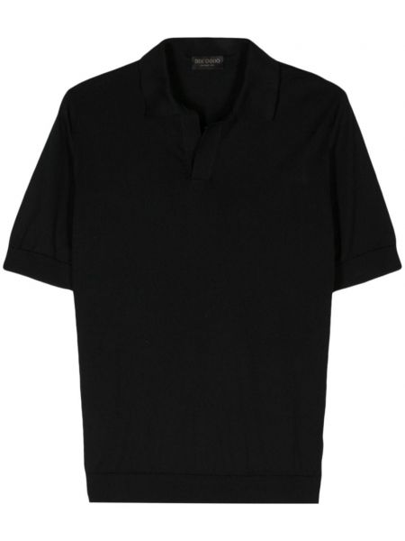 Kokvilnas polo krekls Dell'oglio melns