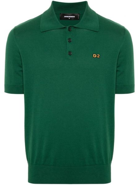 Poloshirt med broderier Dsquared2 grøn