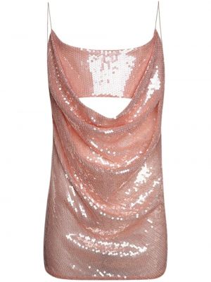 Drapované flitrované koktejlkové šaty Alex Perry ružová