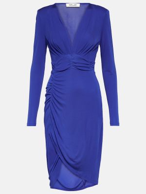 Jersey midi obleka Diane Von Furstenberg modra