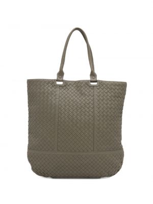 Δερμάτινη τσάντα shopper Bottega Veneta Pre-owned γκρι