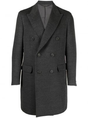Vlněný kabát Canali šedý