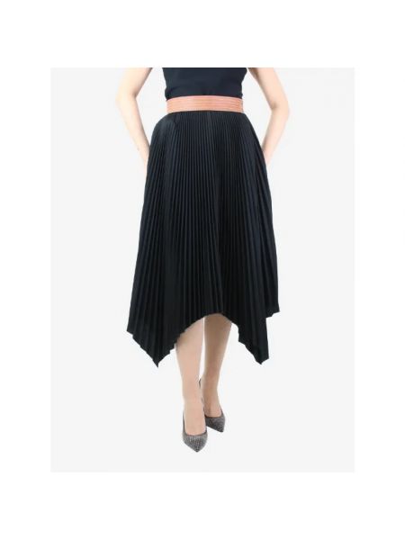 Falda de cuero Loewe Pre-owned negro
