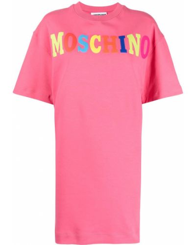 Trykt t-skjorte Moschino rosa