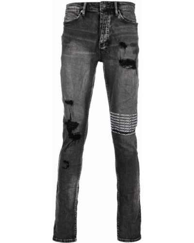 Černé slim fit skinny džíny s nízkým pasem Ksubi