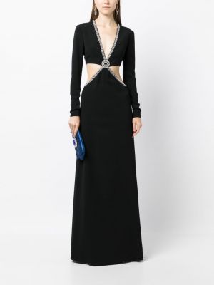 Sukienka wieczorowa z kryształkami Elie Saab czarna