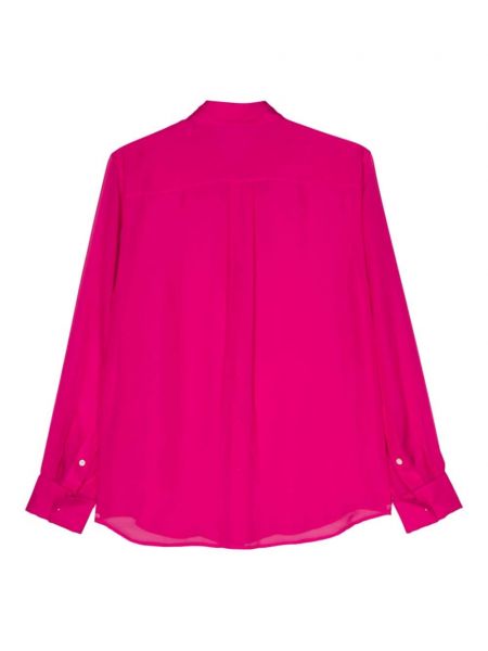 Hedvábná košile Helmut Lang růžová