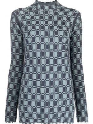 Maglione con stampa con motivo geometrico Kenzo blu