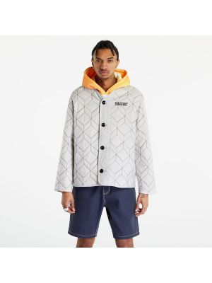 Podzimní bunda PLEASURES Lasting Liner Jacket  - stříbrný