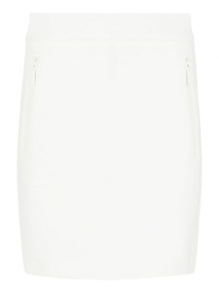 Βαμβακερή φούστα mini Emporio Armani λευκό