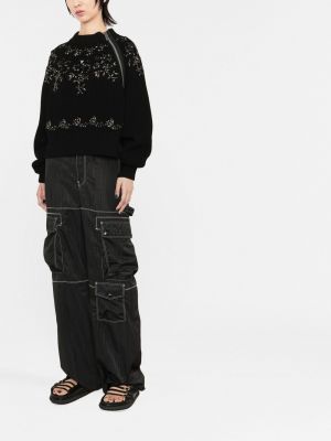 Pullover mit reißverschluss Sacai schwarz