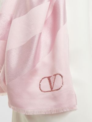 Шелковый шарф Valentino Garavani розовый