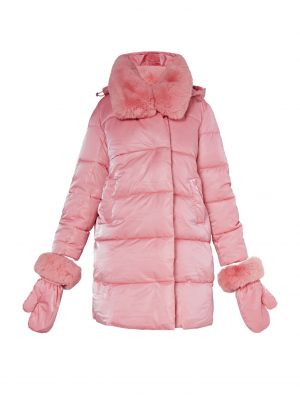 Palton de iarna Faina roz