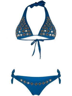 Brodert bikini Tara Matthews blå