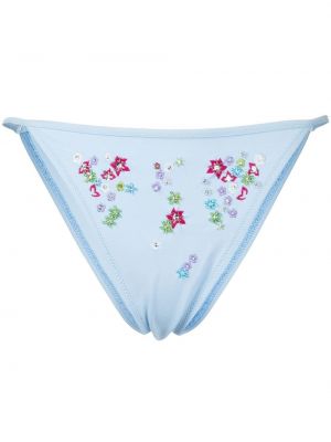 Floral bikini Emporio Armani blå