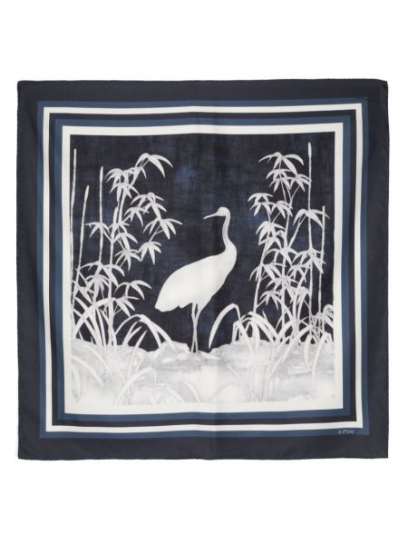 Fular de mătase cu imagine cu imprimeu animal print Kiton