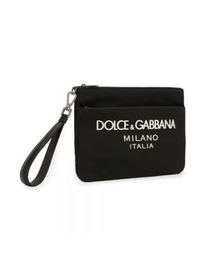 Bolso clutch con cremallera Dolce & Gabbana negro