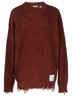 Sweter bawełniany Maison Mihara Yasuhiro brązowy