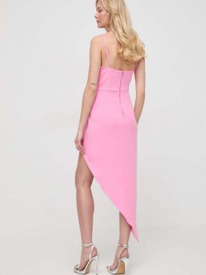 Mini šaty Bardot růžové