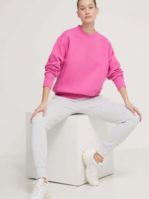 Bluza bawełniana Superdry różowa