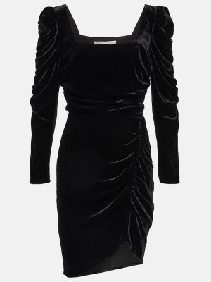 Βελούδινη φόρεμα Veronica Beard μαύρο