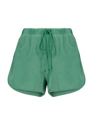 Pamučne kratke hlače od samta Velvet zelena