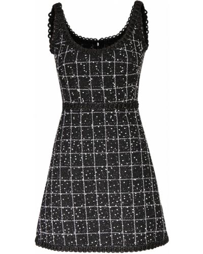 Sukienka mini w kratkę Giambattista Valli czarna