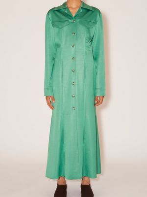 Платье-рубашка Nanushka зеленое