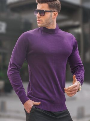 Пуловер slim Madmext виолетово