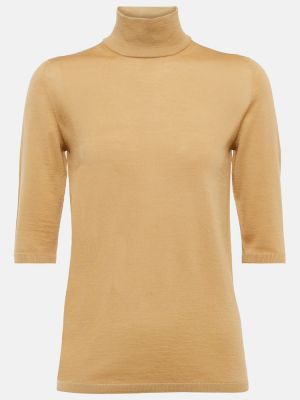Jersey de lana de tela jersey Max Mara beige