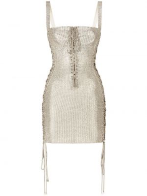 Čipkované šnurovacie večerné šaty Dolce & Gabbana