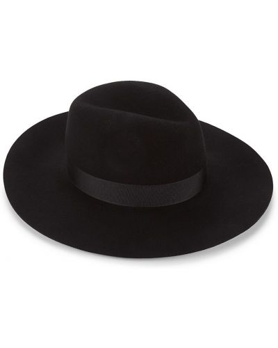 Шерстяные шляпа с широкими полями Saks Fifth Avenue, черные