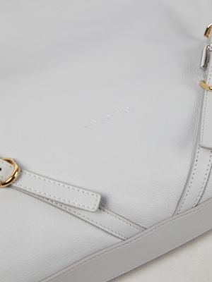 Kožená kabelka Givenchy sivá