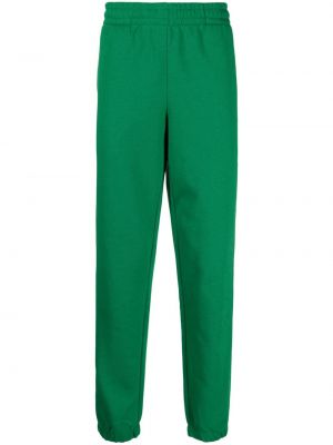 Памучни спортни панталони Lacoste зелено