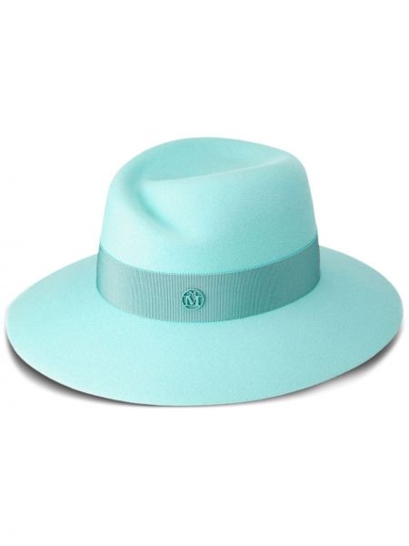 Volneni klobuk filc Maison Michel modra