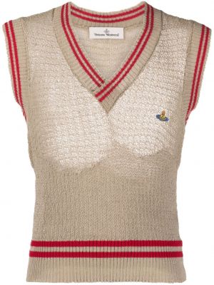 Prozirna pletena košulja Vivienne Westwood crvena